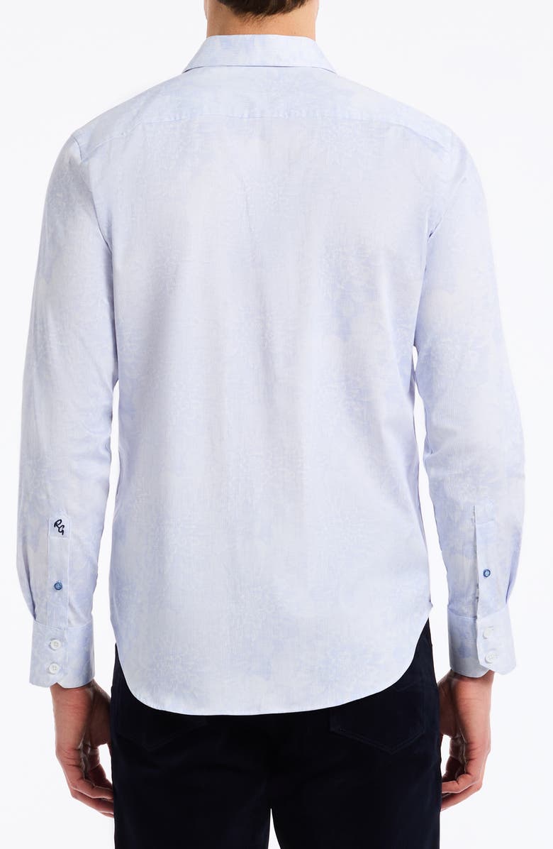 Robert Graham Lexington Stretch Cotton Button-Up Shirt, Alternate, color, Light Blue