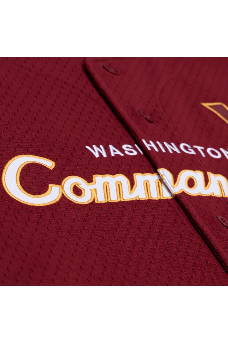 Men's Mitchell & Ness  Burgundy Washington Commanders Head Coach Mesh Full-Button Fashion Jersey, Alternate, color, Burgundy