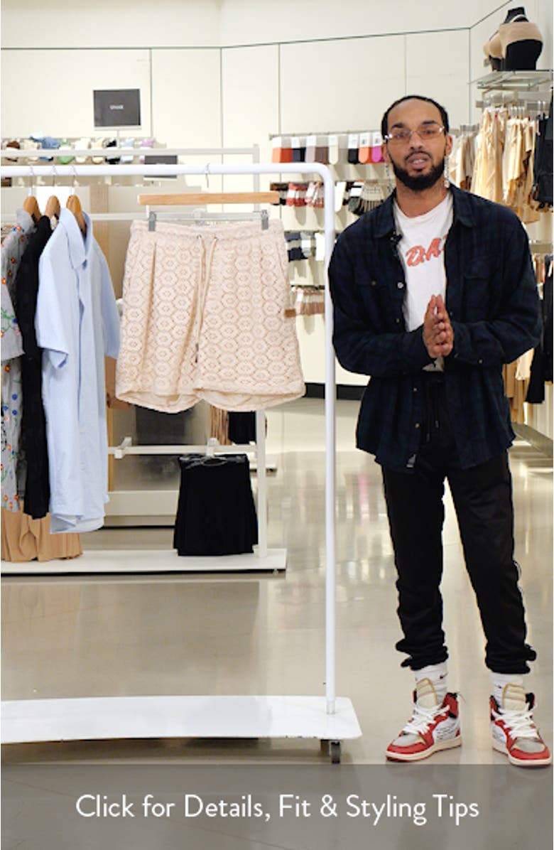 Open Stitch Drawstring Shorts, sales video thumbnail