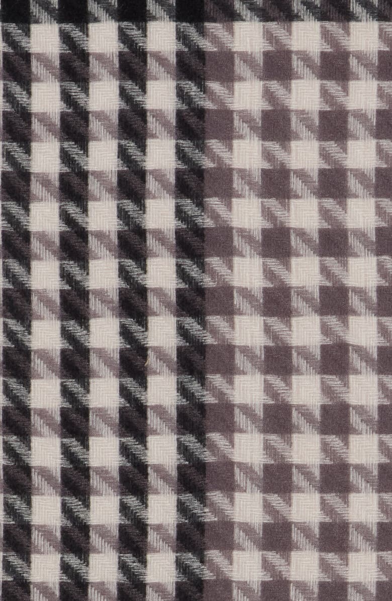 Vince Camuto Houndstooth Fringe Scarf, Alternate, color, Black