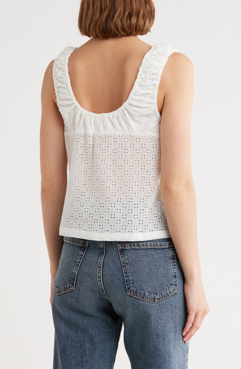 Elodie Eyelet Elastic Tank Top, Alternate, color,