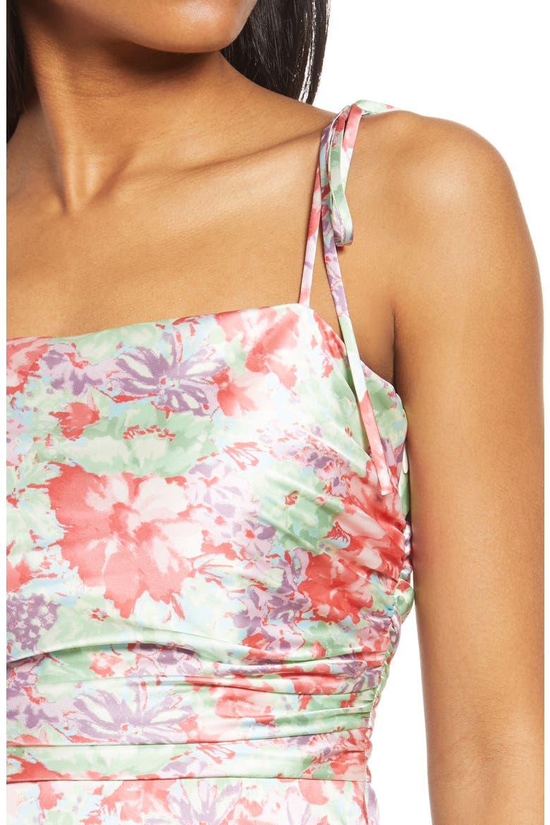 Floral Tie Strap Satin Maxi Dress, Alternate, color, CHERISE WATERCOLOR FLORAL