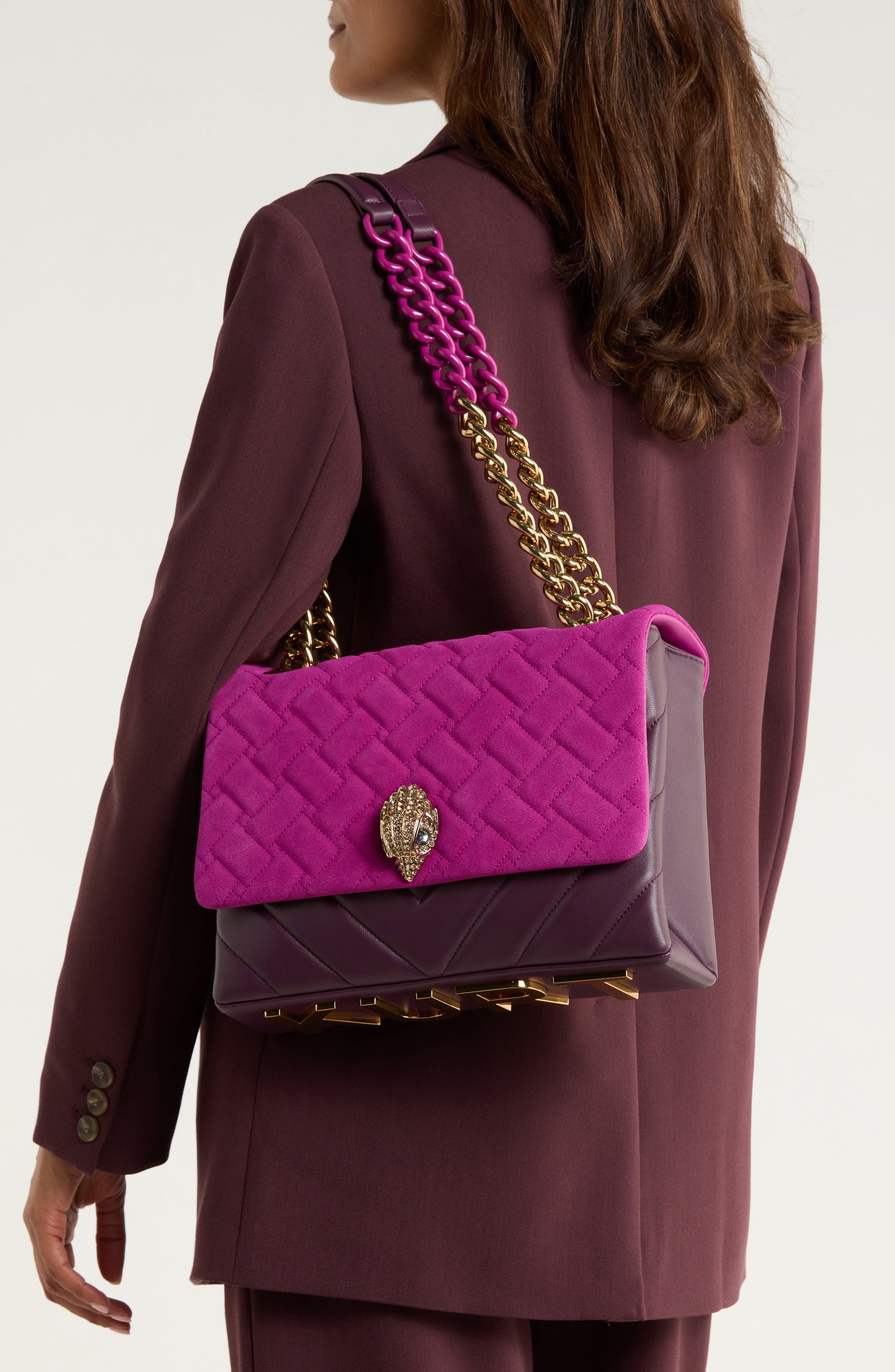 Kurt Geiger London Large Kensington Leather Convertible Shoulder Bag, Alternate, color, 