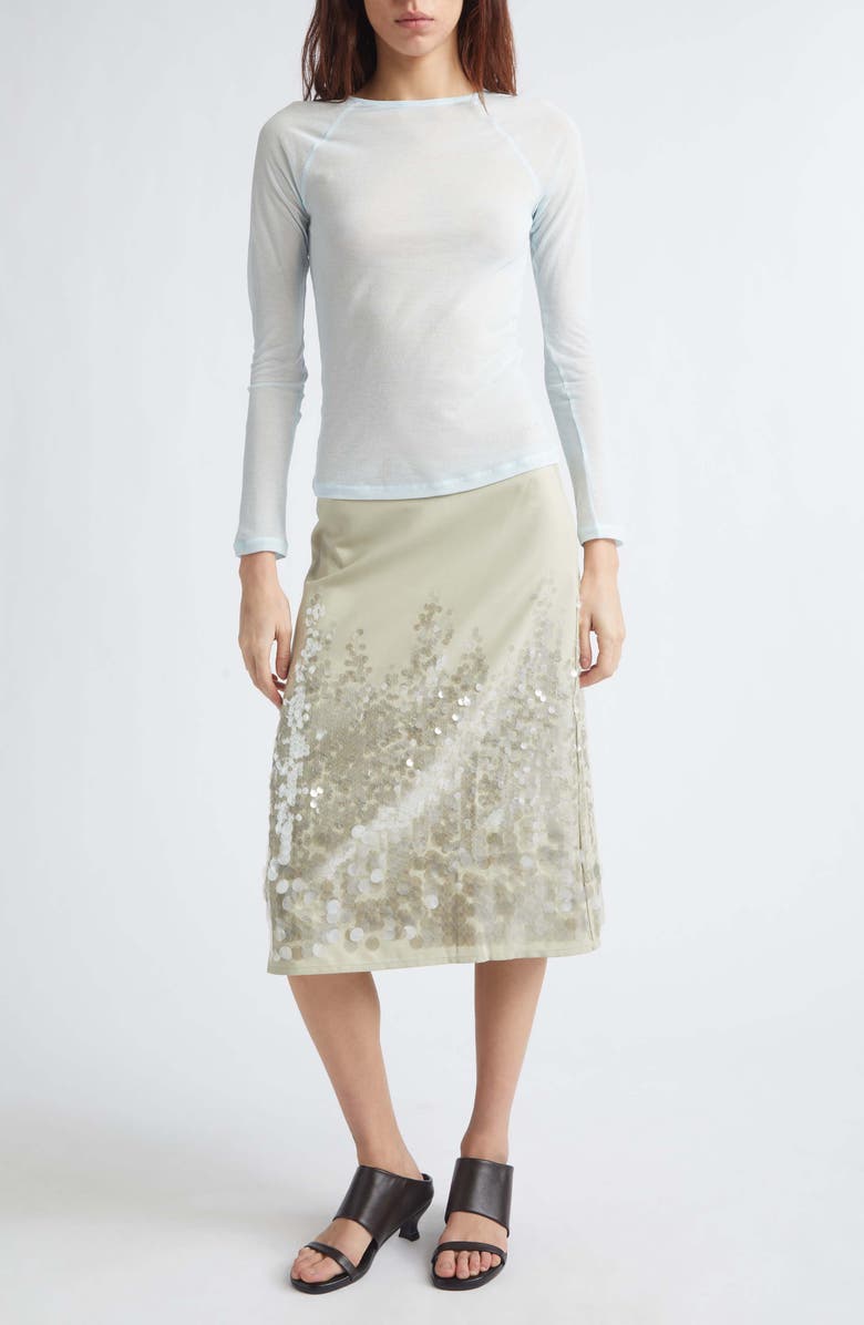 Paloma Wool Ara Paillette Skirt, Alternate, color, 246 - Khaki