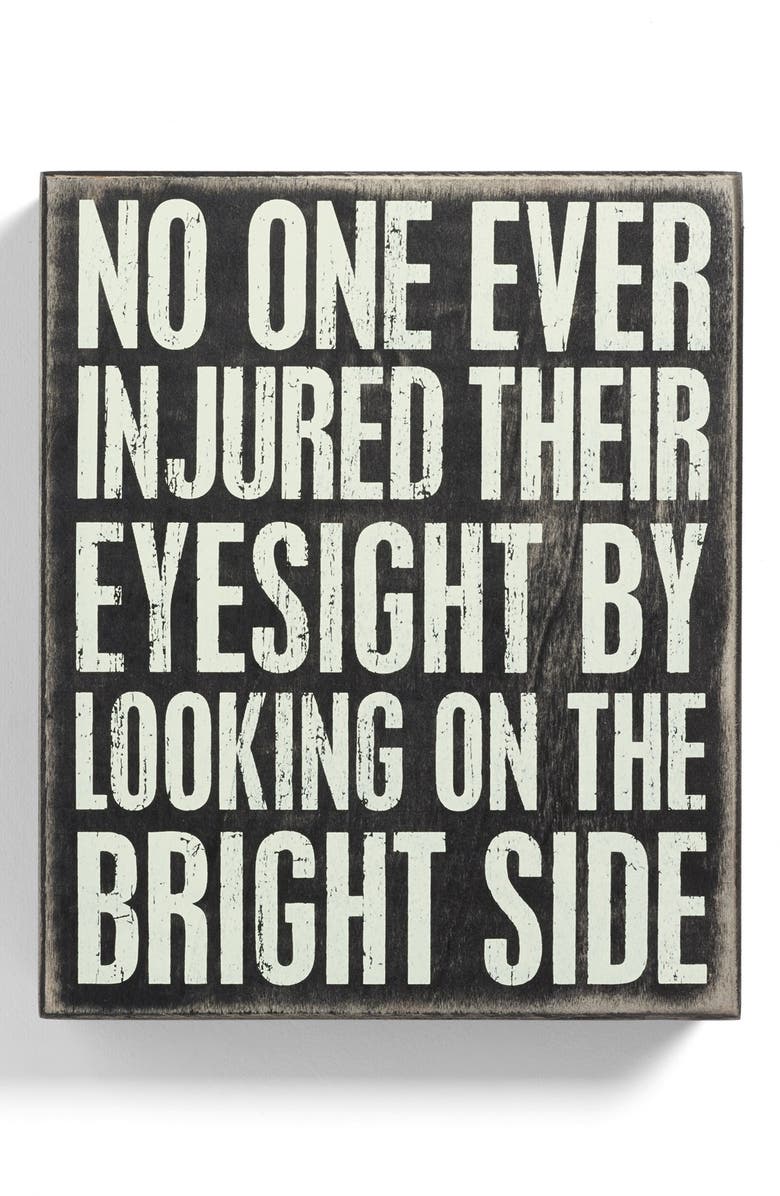 Primitives by Kathy 'Bright Side' Box Sign, Main, color, 