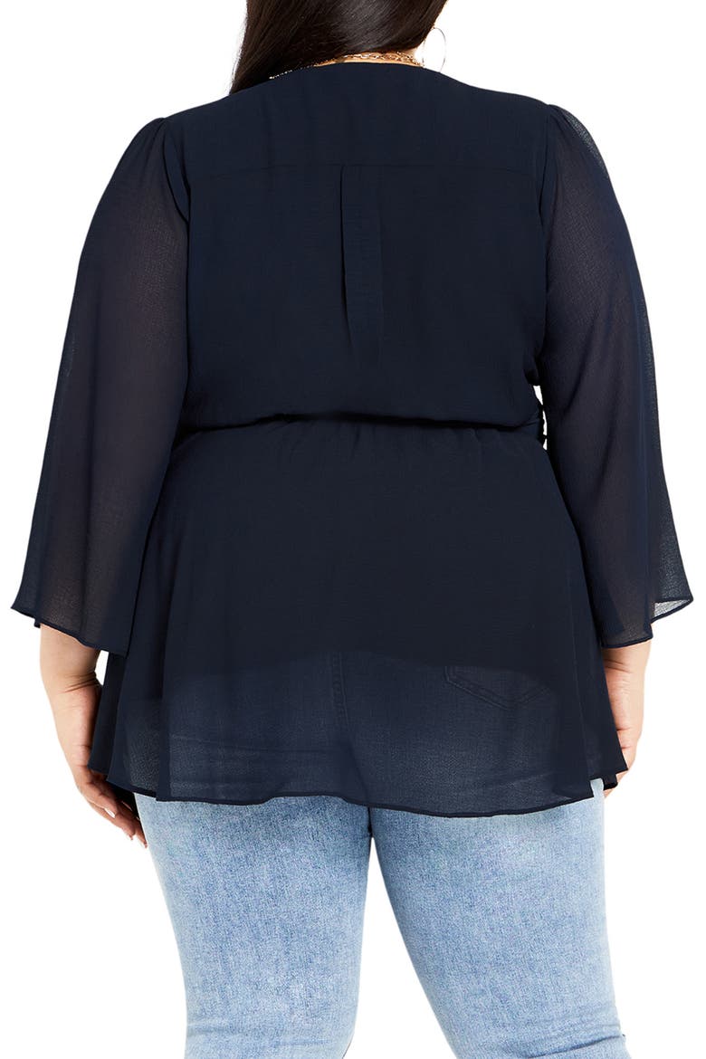 Ainsley Tie Waist Top, Alternate, color, NAVY