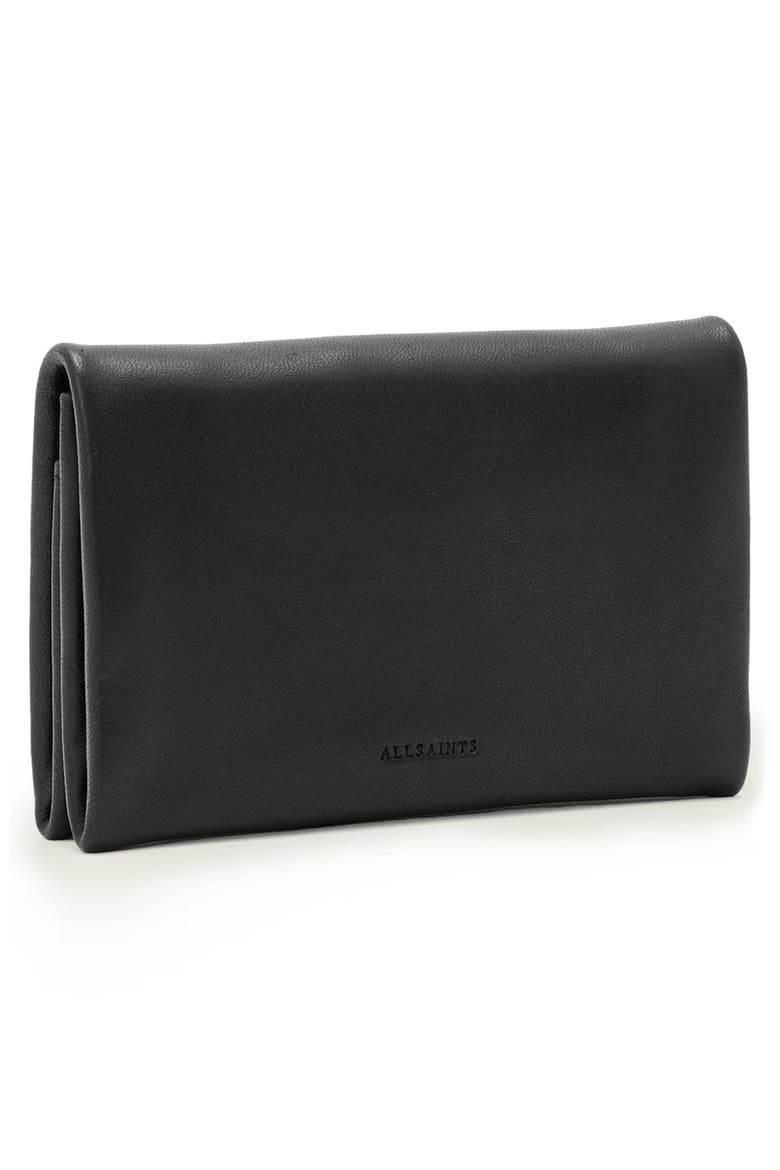 Harluna Leather Bifold Wallet, Alternate, color, BLACK/ SILVER