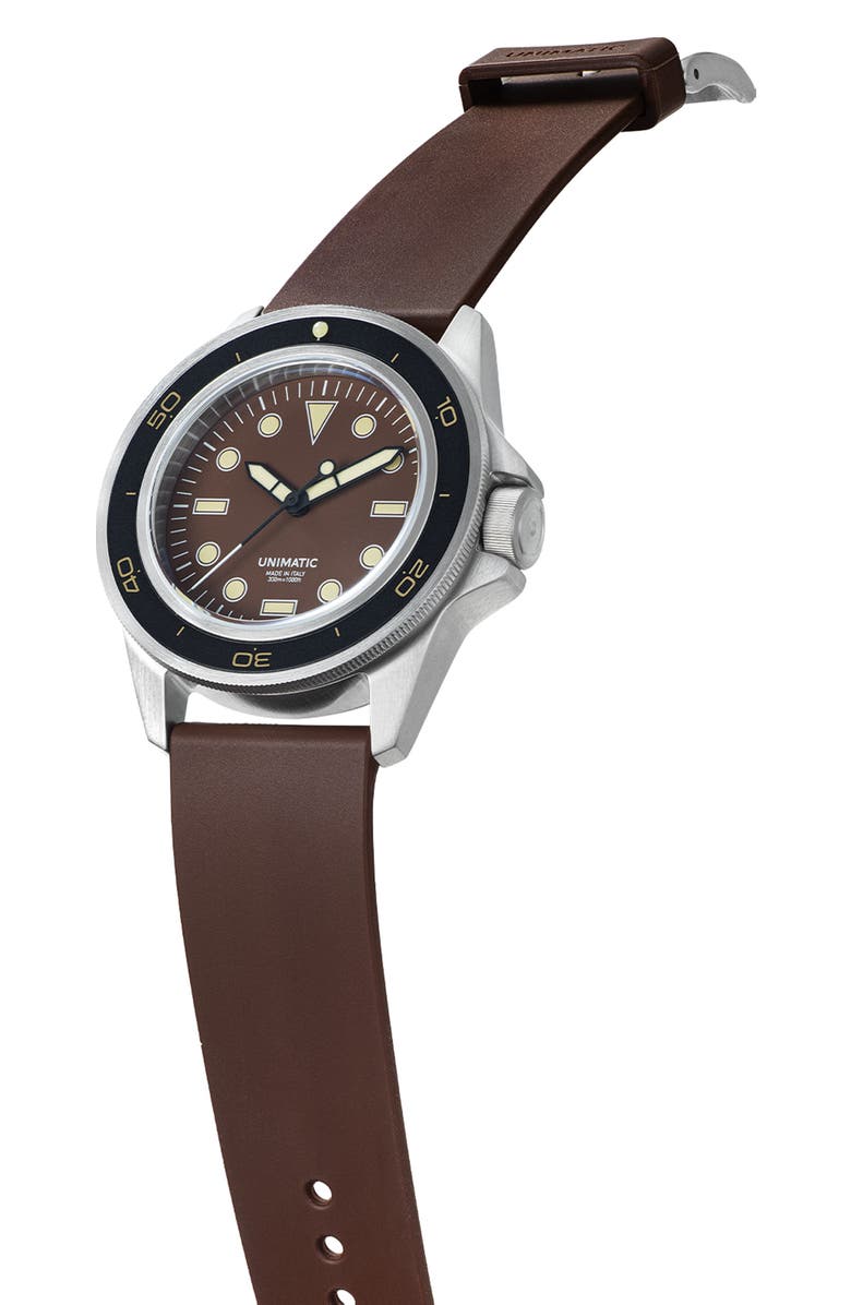 UNIMATIC Diving Heritage Diving Watch, 41.5mm, Alternate, color, Brown