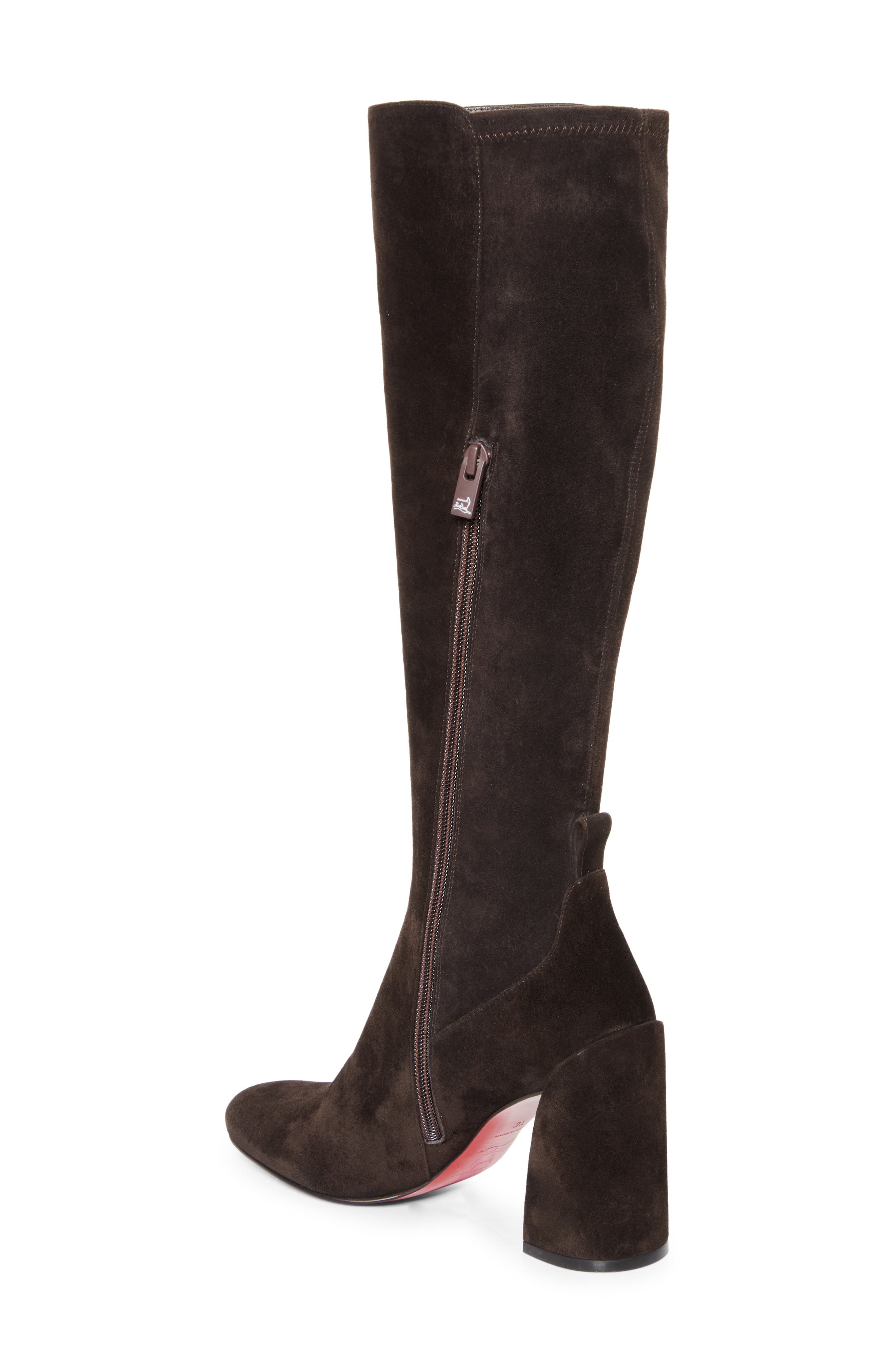 Christian Louboutin Jane Knee High Boot, Alternate, color, Cafe