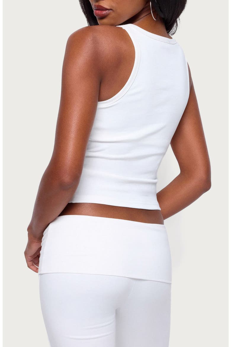 Ailsa Ribbed Built-in Bra Tank, Alternate, color, WHITE