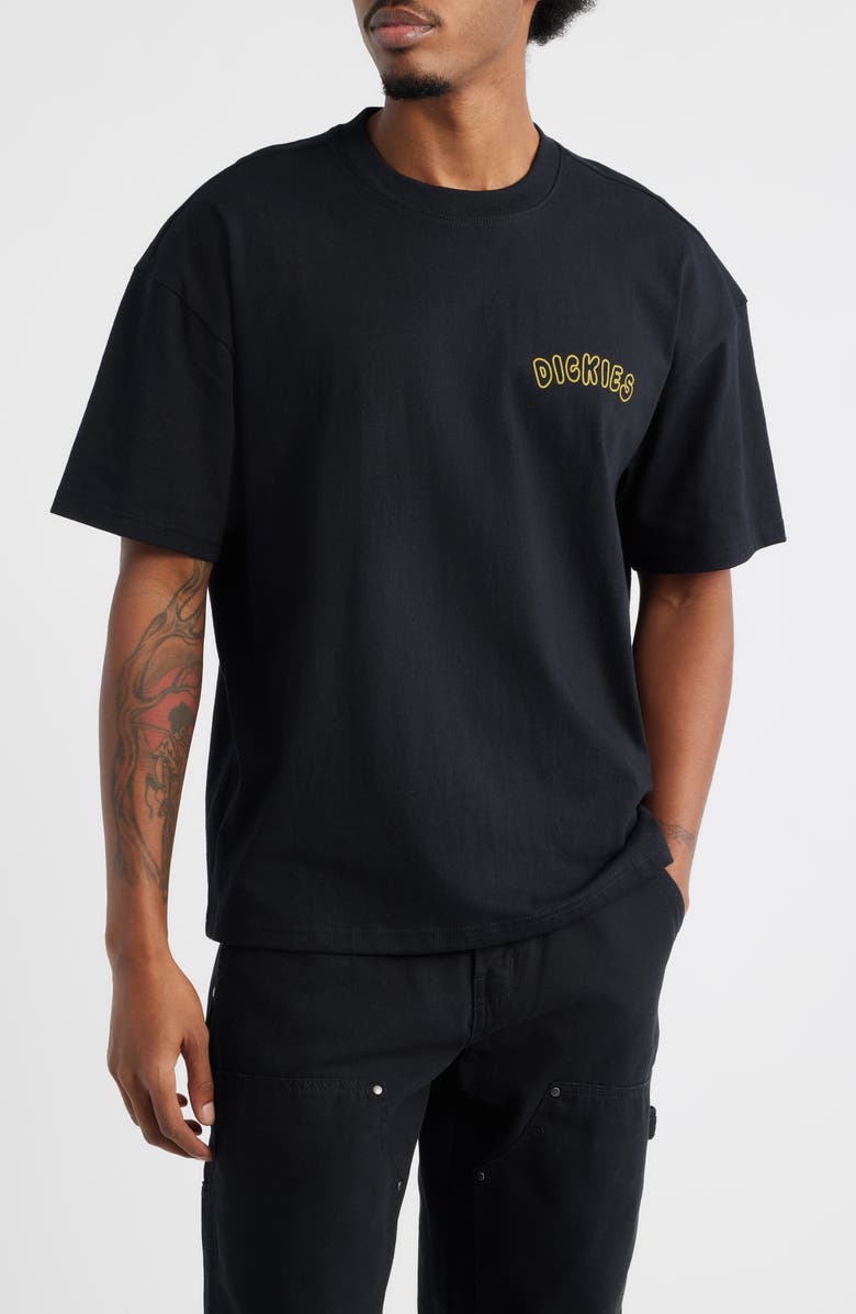 Dickies Decaturville Embroidered Cotton Graphic T-Shirt, Main, color, Black