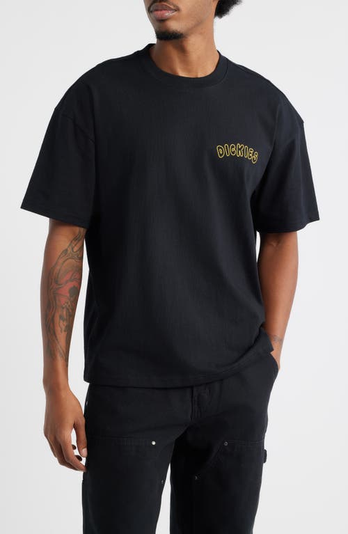 Dickies Decaturville Embroidered Cotton Graphic T-shirt In Black