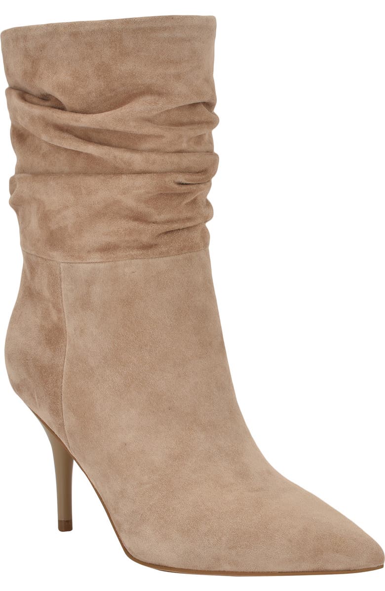 Calvin Klein Cerine Slouch Pointed Toe Bootie, Main, color, Light Natural