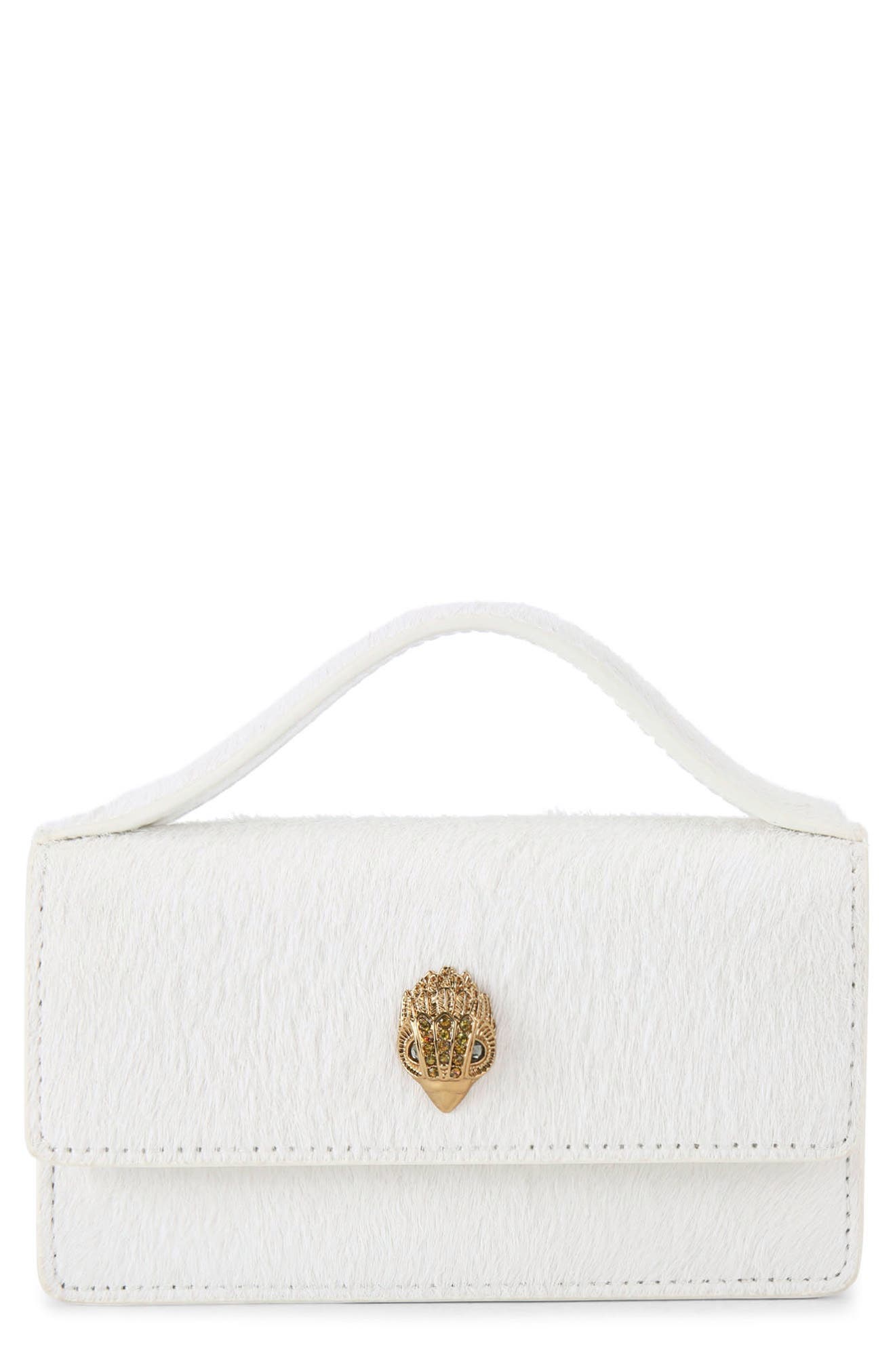 Kurt Geiger London Extra Small Bond Genuine Calf Hair & Leather Top Handle Bag