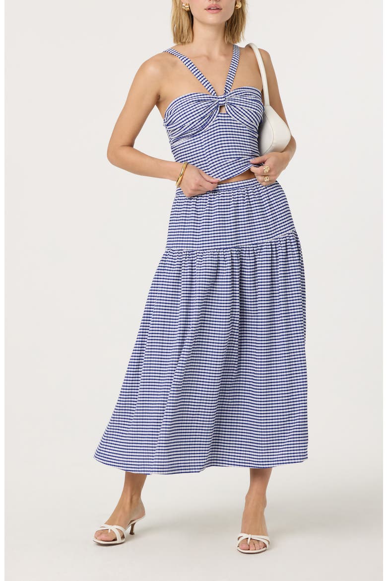 Cutout V-Strap Tank, Alternate, color, BLUE GINGHAM
