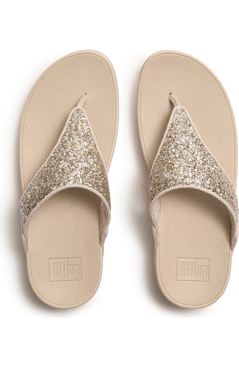 FitFlop Lulu Multi Glitter TP Sandal, Alternate, color, Platino/Silver