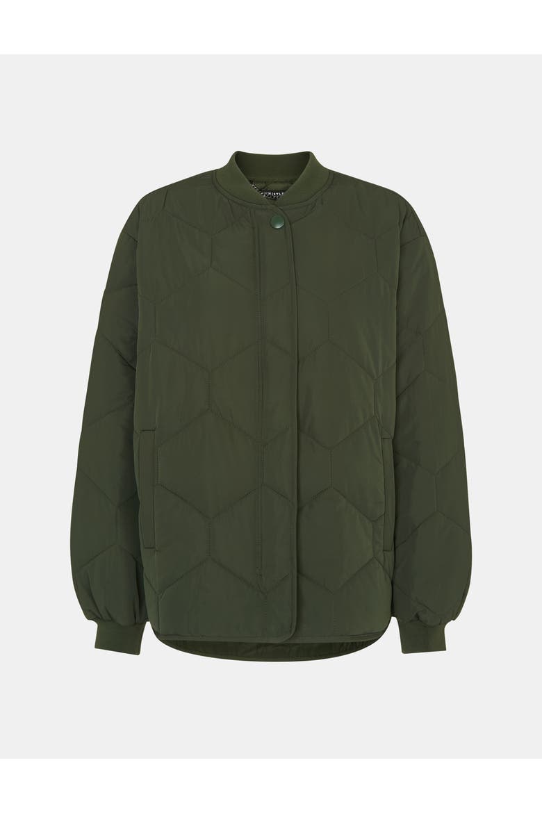 Ida Short Quilted Coat, Alternate, color, Khaki