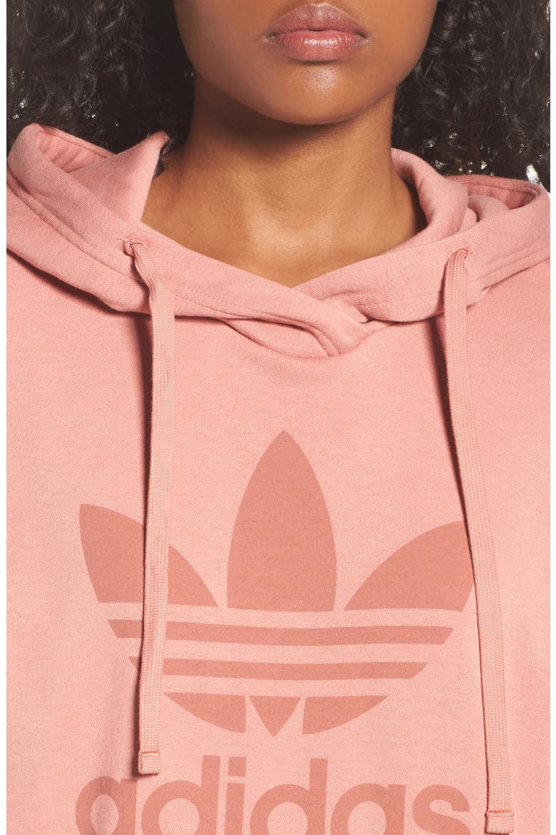 Originals Trefoil Hoodie, Alternate, color, RAW PINK
