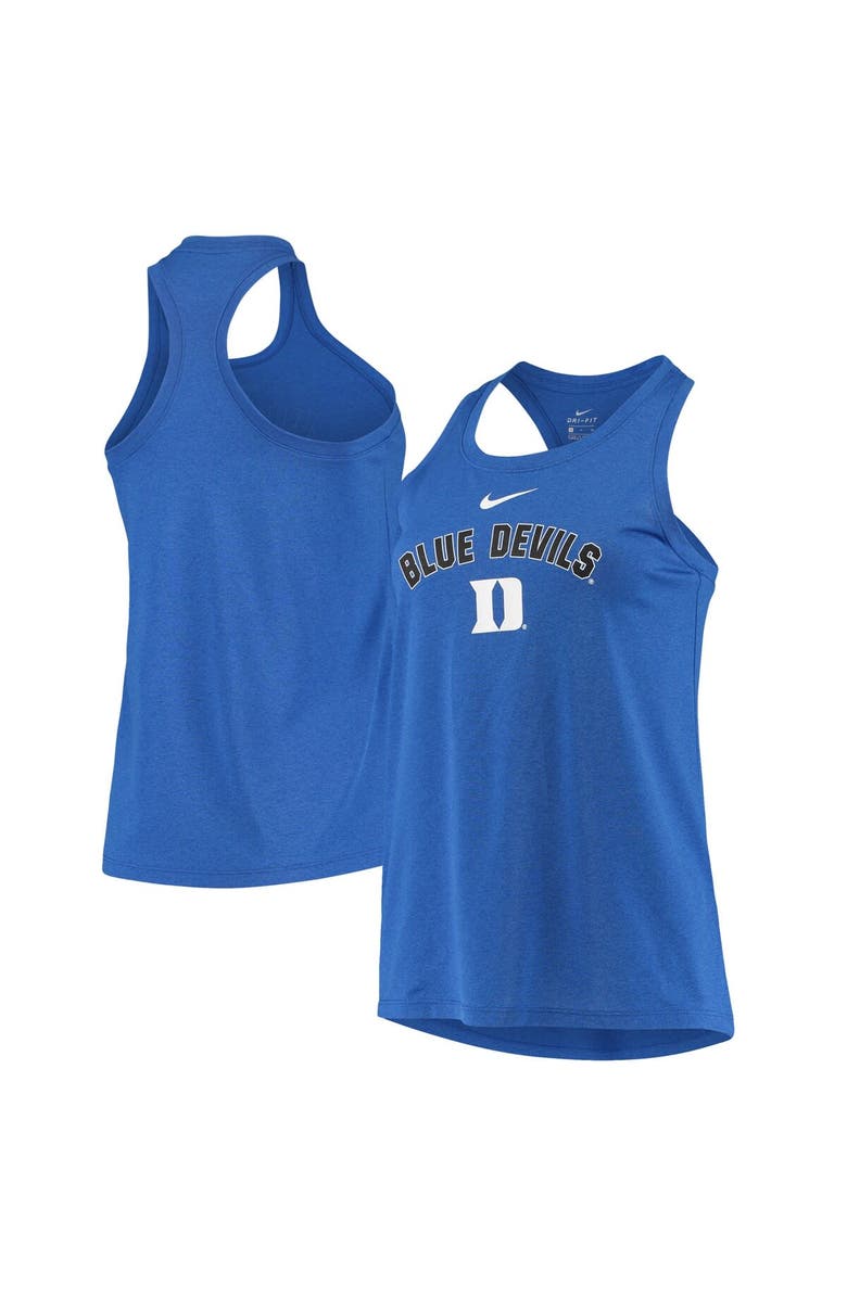 Nike Women's Nike Royal Duke Blue Devils Arch & Logo Classic Performance Tank Top, Main, color, 