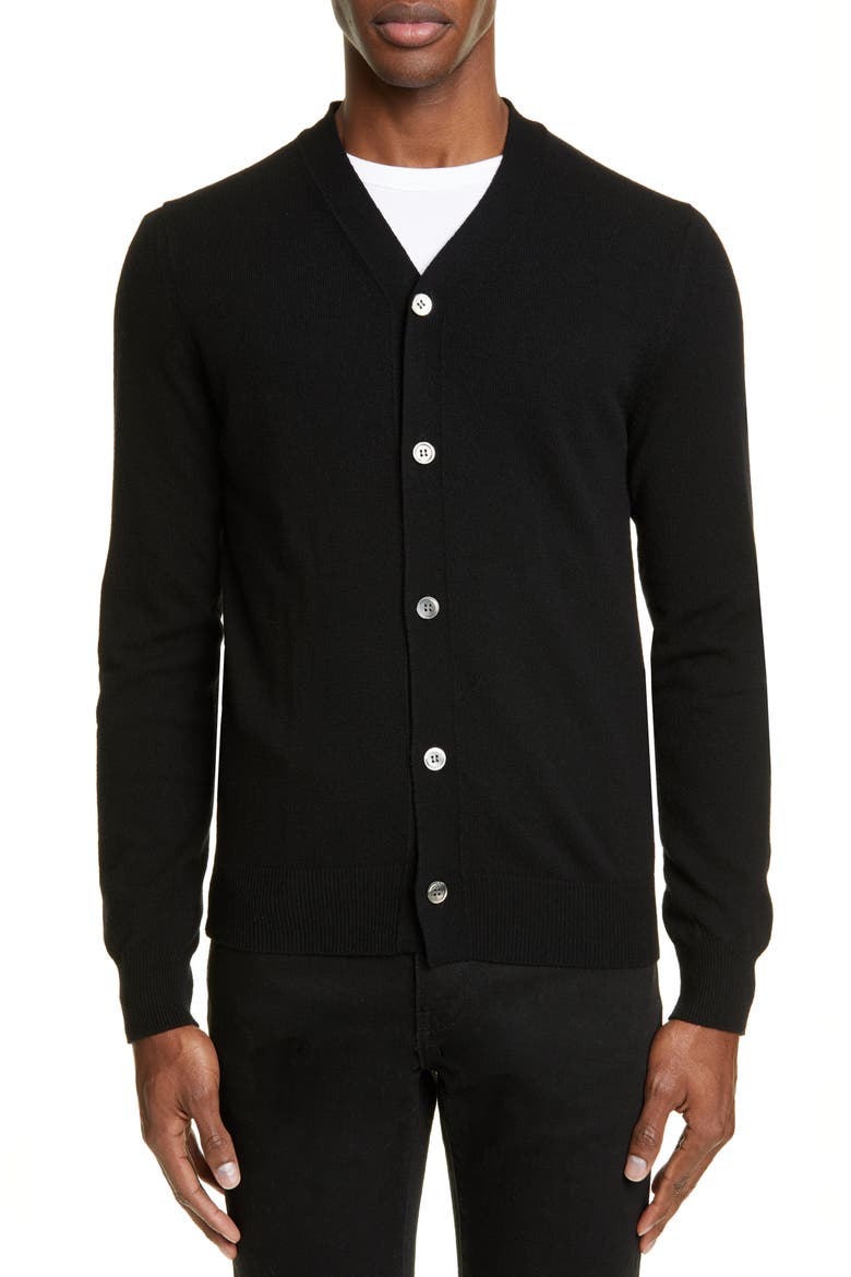Wool Cardigan, Alternate, color, BLACK