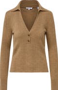 Veronica Beard Rouni Johnny Collar Wool Sweater