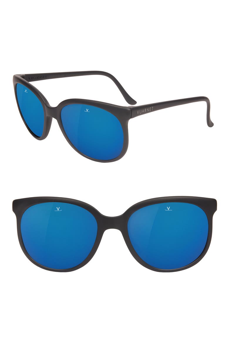 Legends 02 55mm Polarized Sunglasses, Main, color, GREY POLAR BLUE FLASH