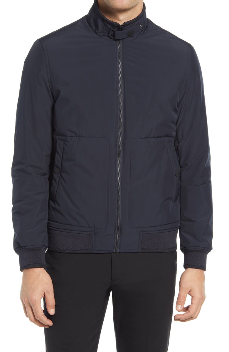 Ted Baker London Lobster Bomber Jacket, Alternate, color, Navy
