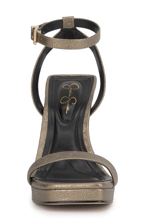 Jessica Simpson Adonia Ankle Strap Platform Sandal In Gray