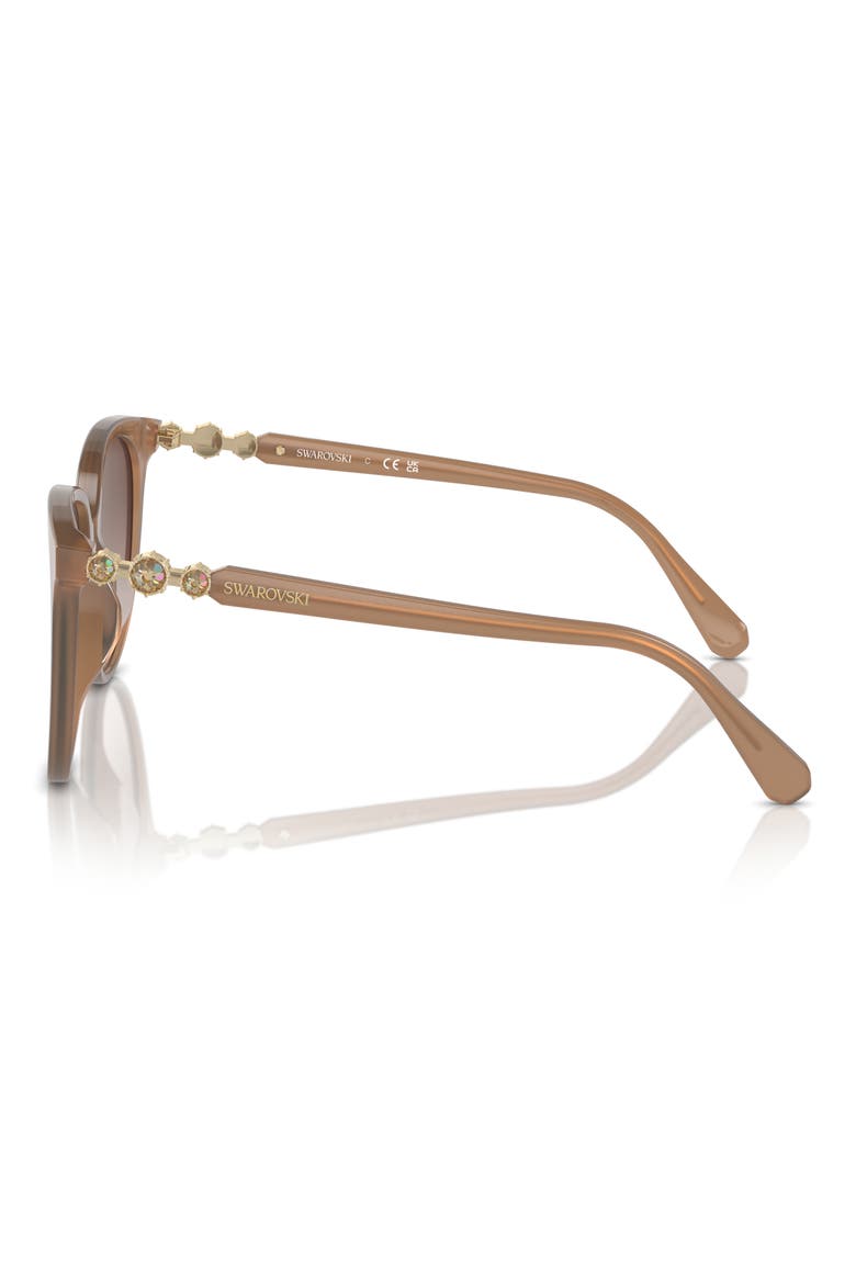 56mm Gradient Round Sunglasses, Alternate, color, OPAL BEIGE