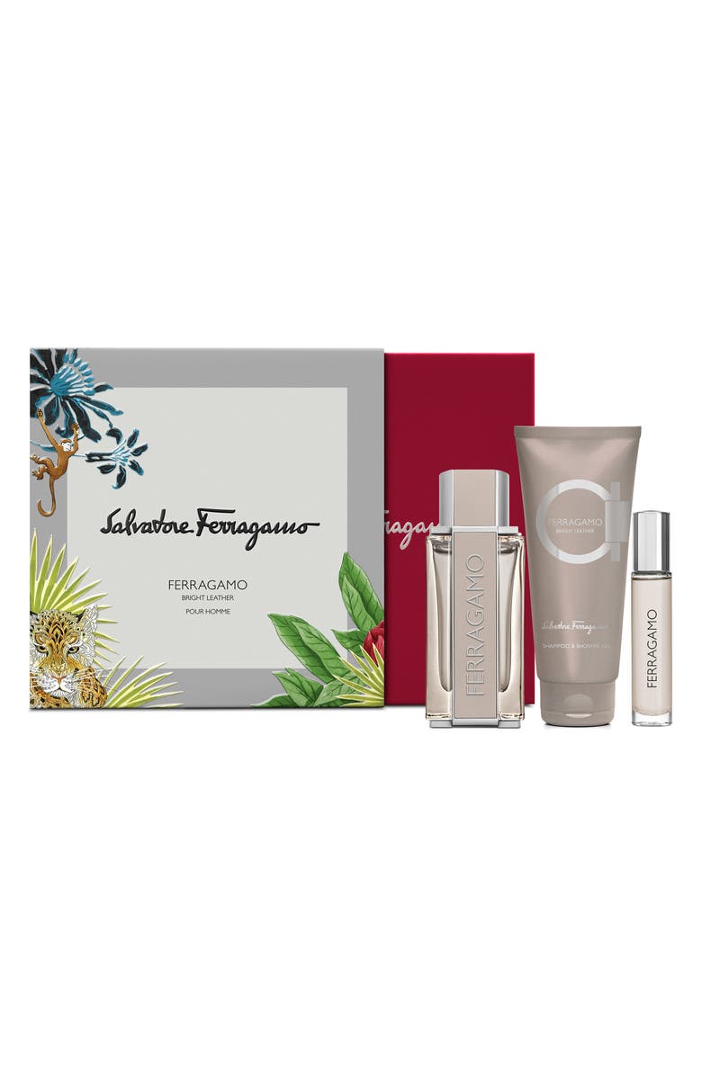 FERRAGAMO Bright Leather Eau de Toilette Set USD $159 Value, Main, color,