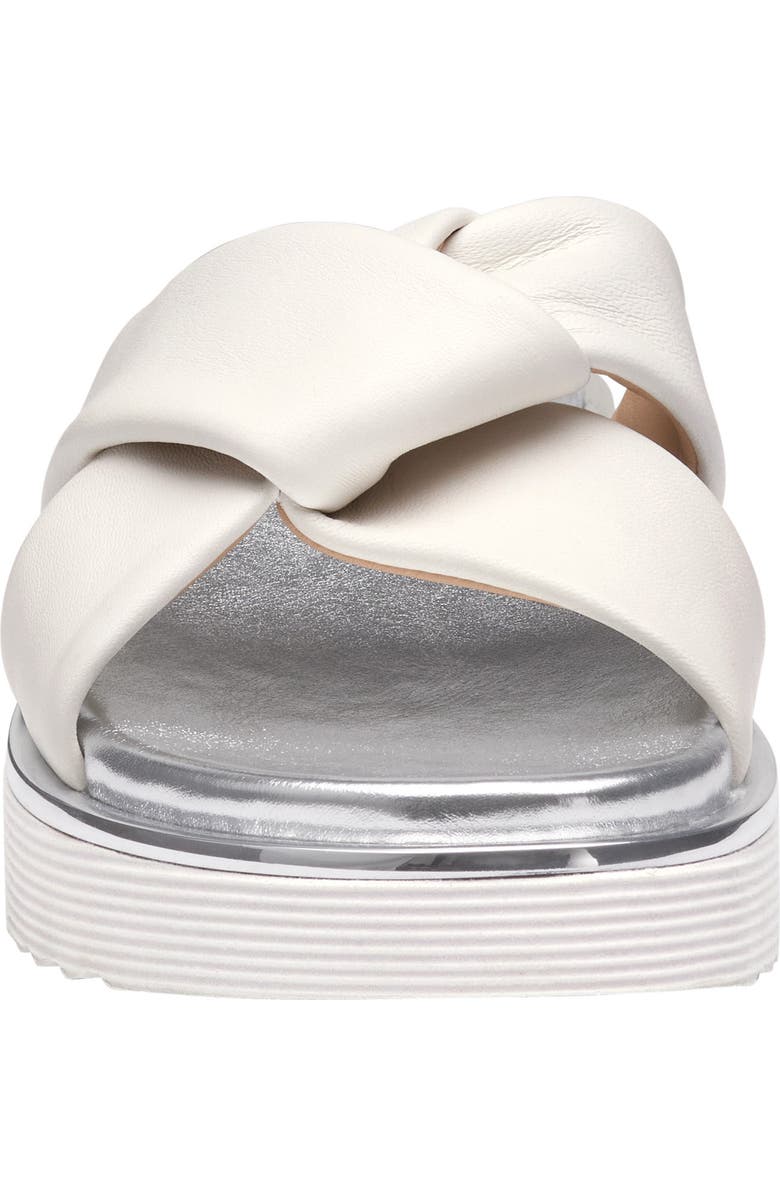 Johnston & Murphy Mitzi Platform Wedge Slide Sandal, Alternate, color, White Nappa Leather