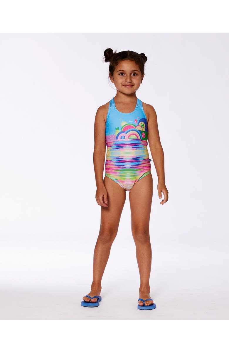 Deux par Deux Little Girl's Printed One-Piece Swimsuit Multicolored, Alternate, color, Multicolored