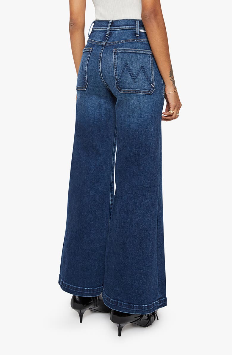 MOTHER The Li'l Hustler Roller Sneak High Waist Wide Leg Jeans, Alternate, color, Taking Chances
