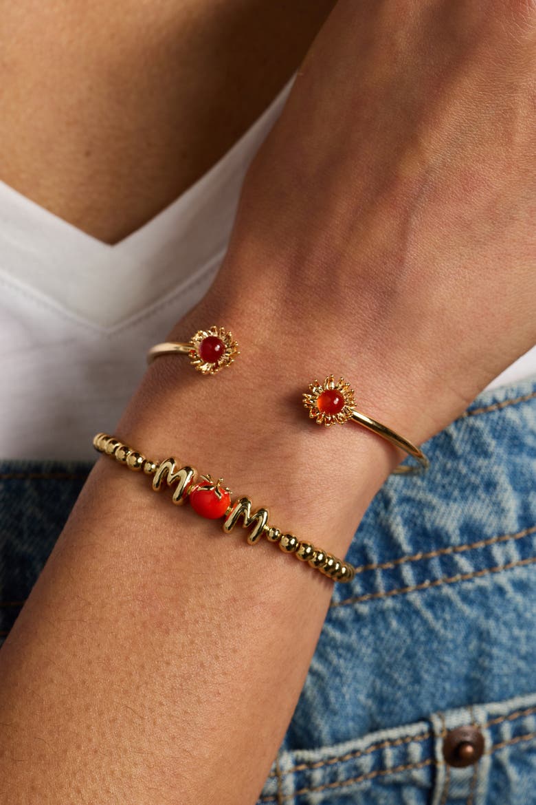 Farmers' Market 'Mom' Stretch Bracelet, Alternate, color, Gold
