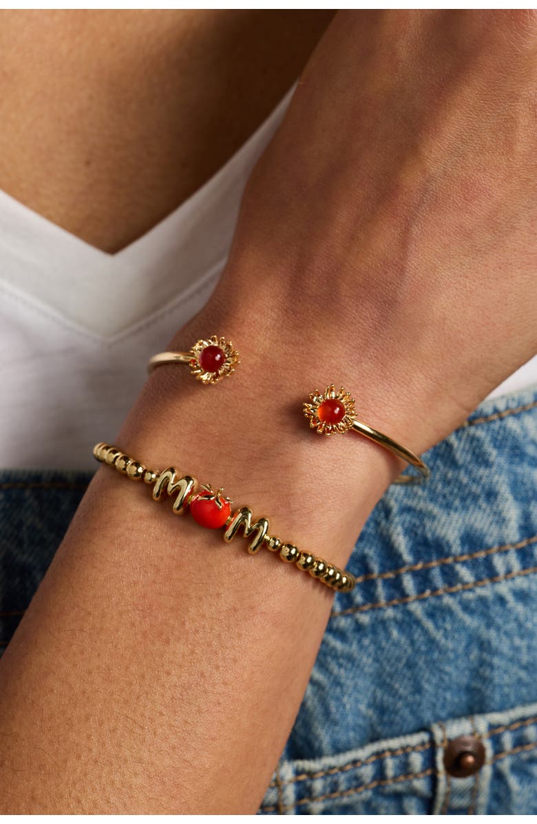 Alex and Ani Farmers' Market 'Mom' Stretch Bracelet, Alternate, color, 