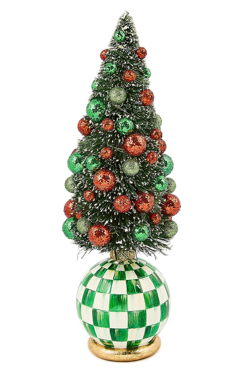MACKENZIE CHILDS Check It Out Illuminated Small Tree, Main, color, Green