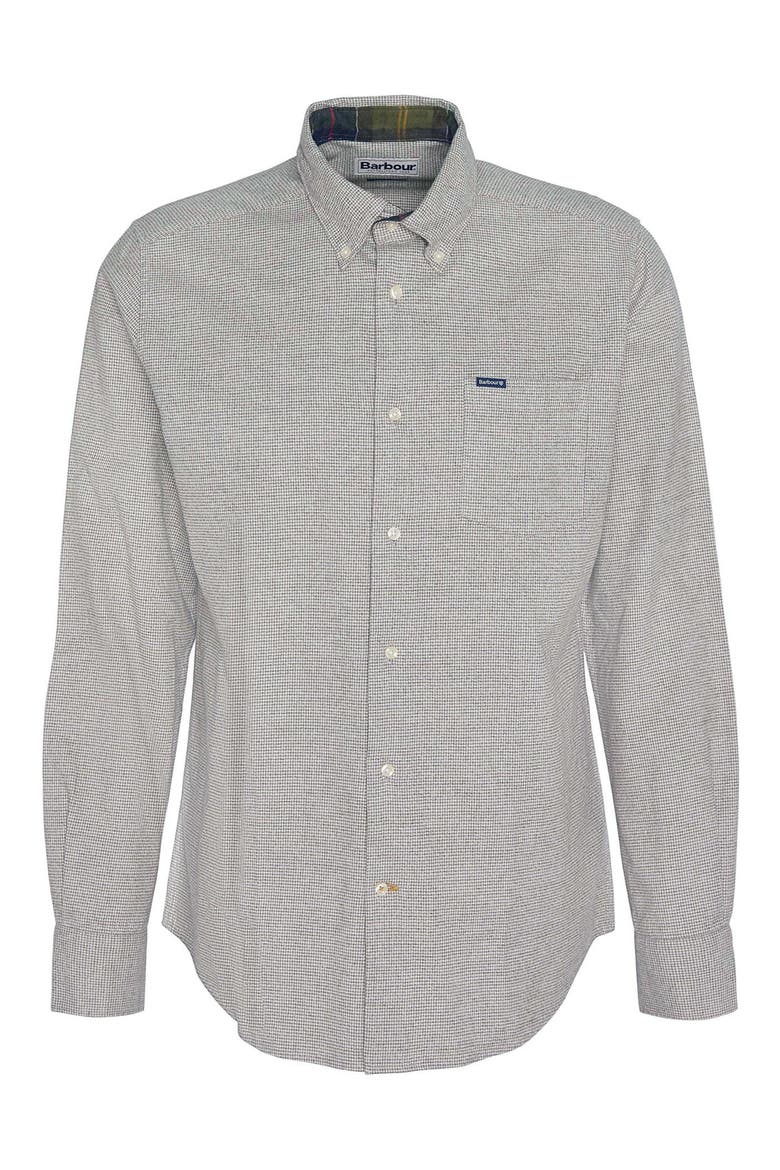Turner Houndstooth Button-Down Shirt, Alternate, color, OLIVE
