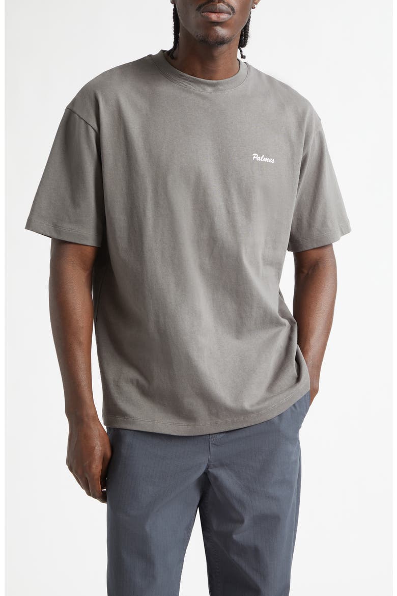 Pigment Dyed Logo Graphic T-Shirt, Main, color, CHARCOAL