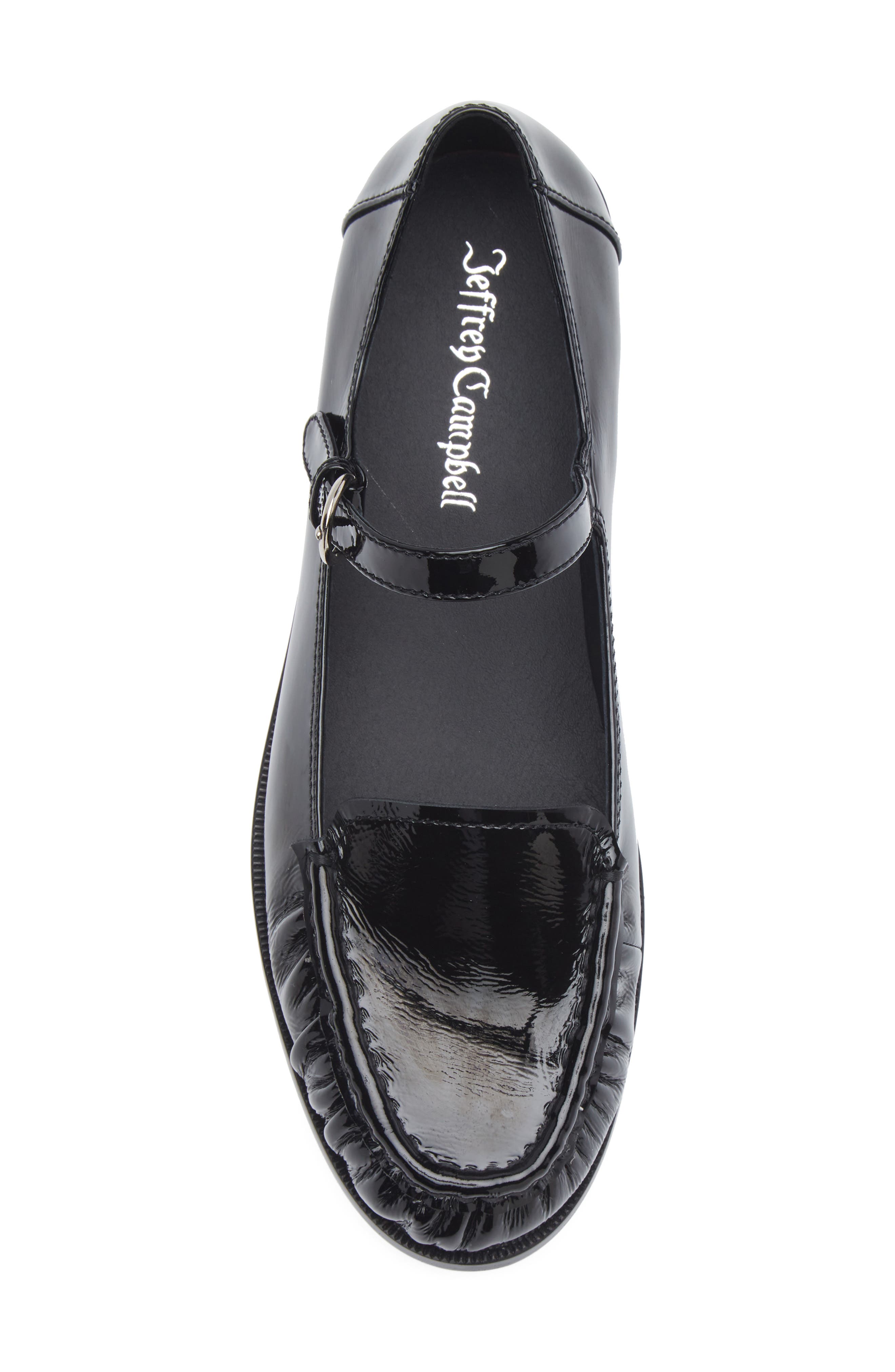 Jeffrey Campbell Lillith Mary Jane Flat, Alternate, color, Black Patent