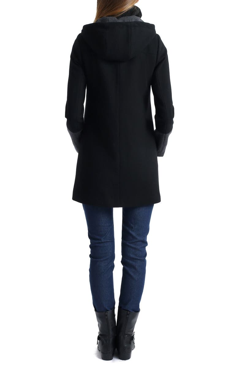 Kimi and Kai Tessa Colorblock Wool Blend Maternity Coat, Alternate, color,