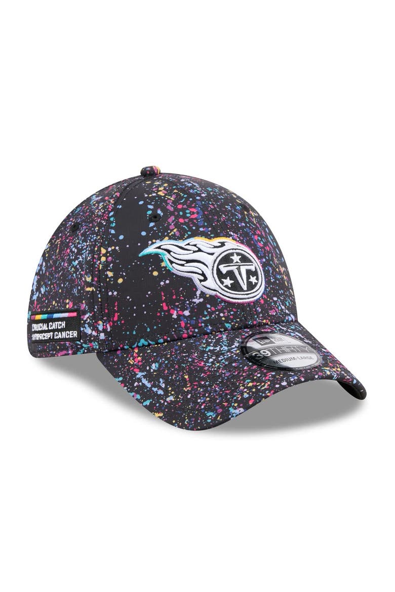 Men's New Era  Black Tennessee Titans 2025 NFL Crucial Catch 39THIRTY Flex Hat, Main, color, Black