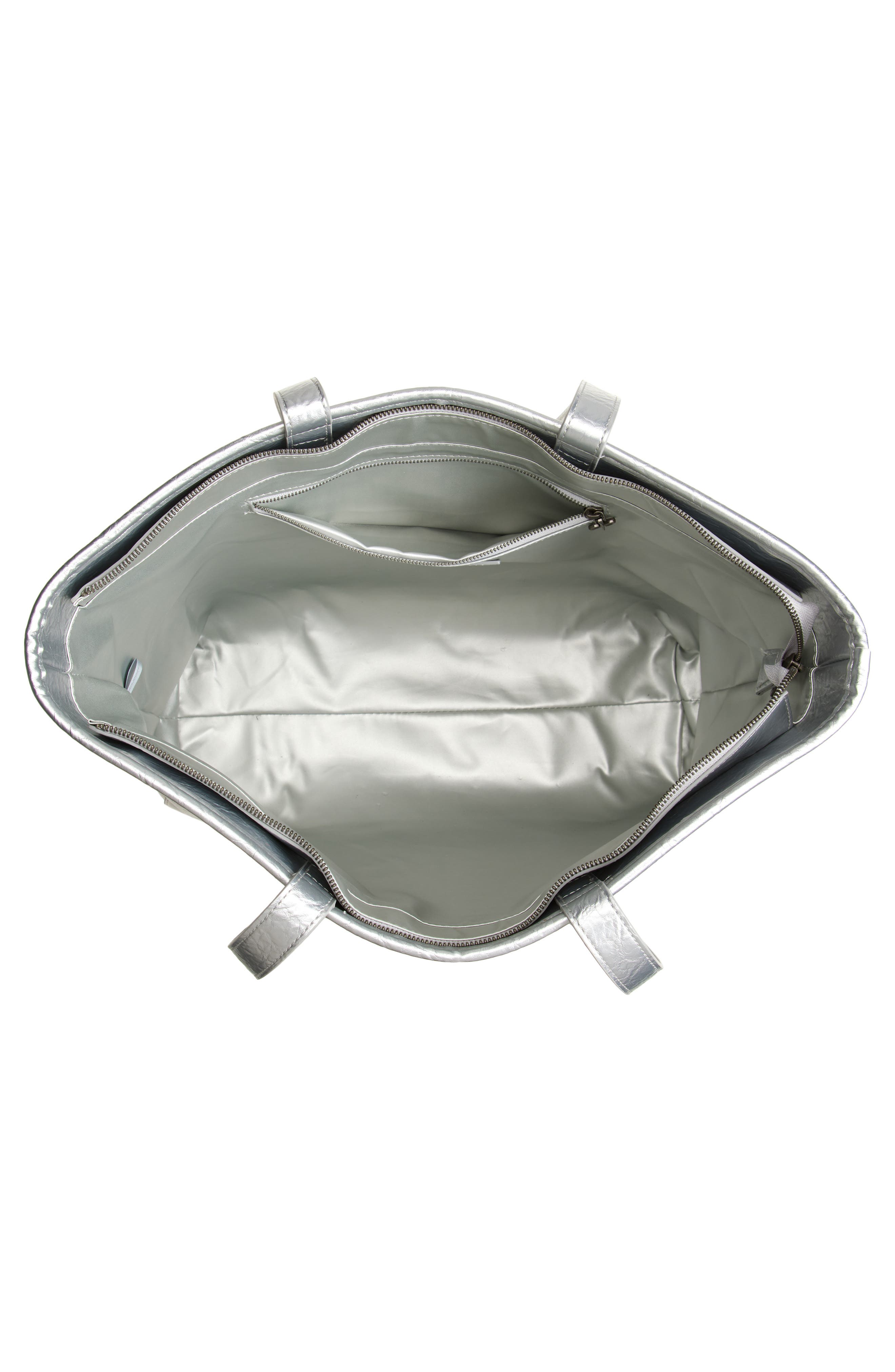 SANTO STUDIO x Elly De La Cruz Tote, Alternate, color, Silver