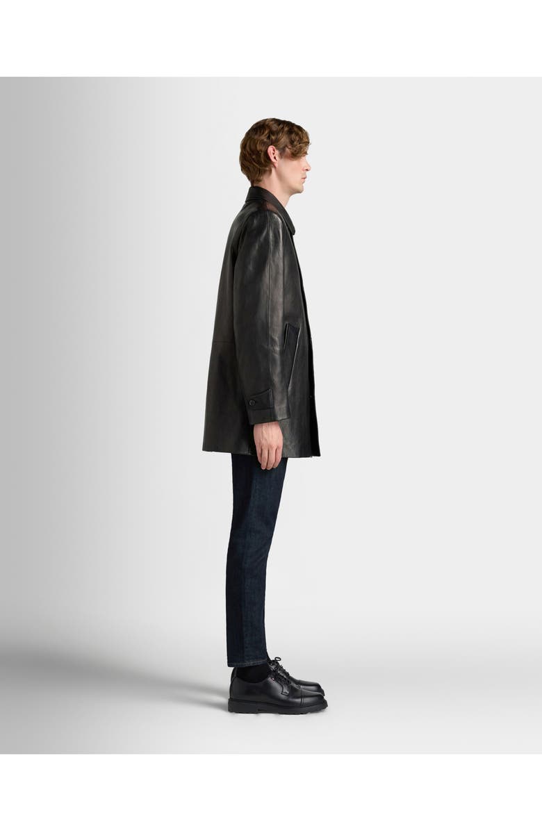 Bally Car Coat in Leather, Alternate, color, Black