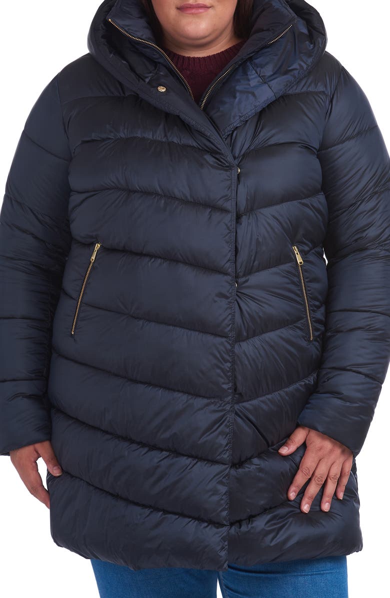 Barbour Orchy Hooded Puffer Jacket, Main, color, 