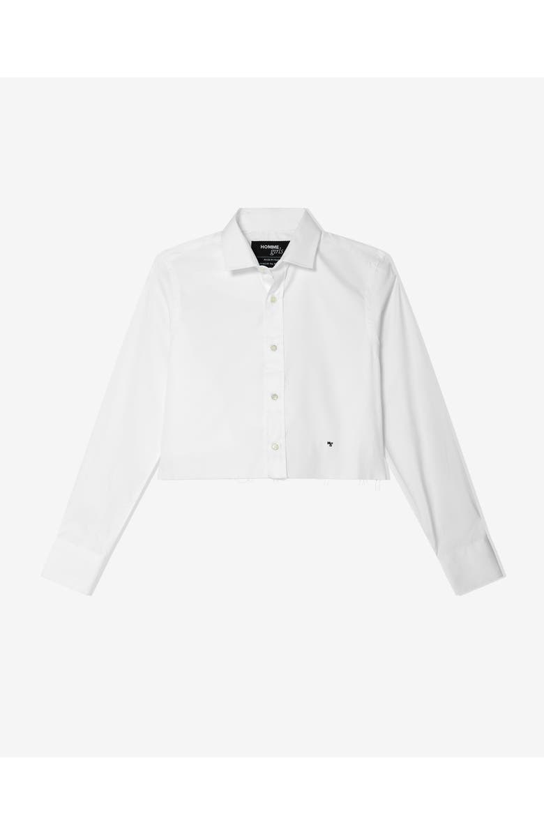 Hommegirls Original Men's Cropped Shirt, Main, color, White