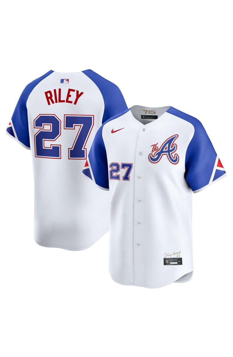 Nike Men's Nike Austin Riley White Atlanta Braves City Connect Limited Jersey, Alternate, color, 