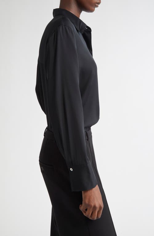 Vince Slim Fit Long Sleeve Button-up Shirt In Black