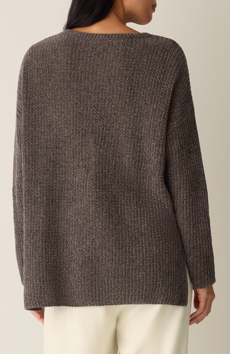 Eileen Fisher Chenille Rib Sweater, Alternate, color, Rye