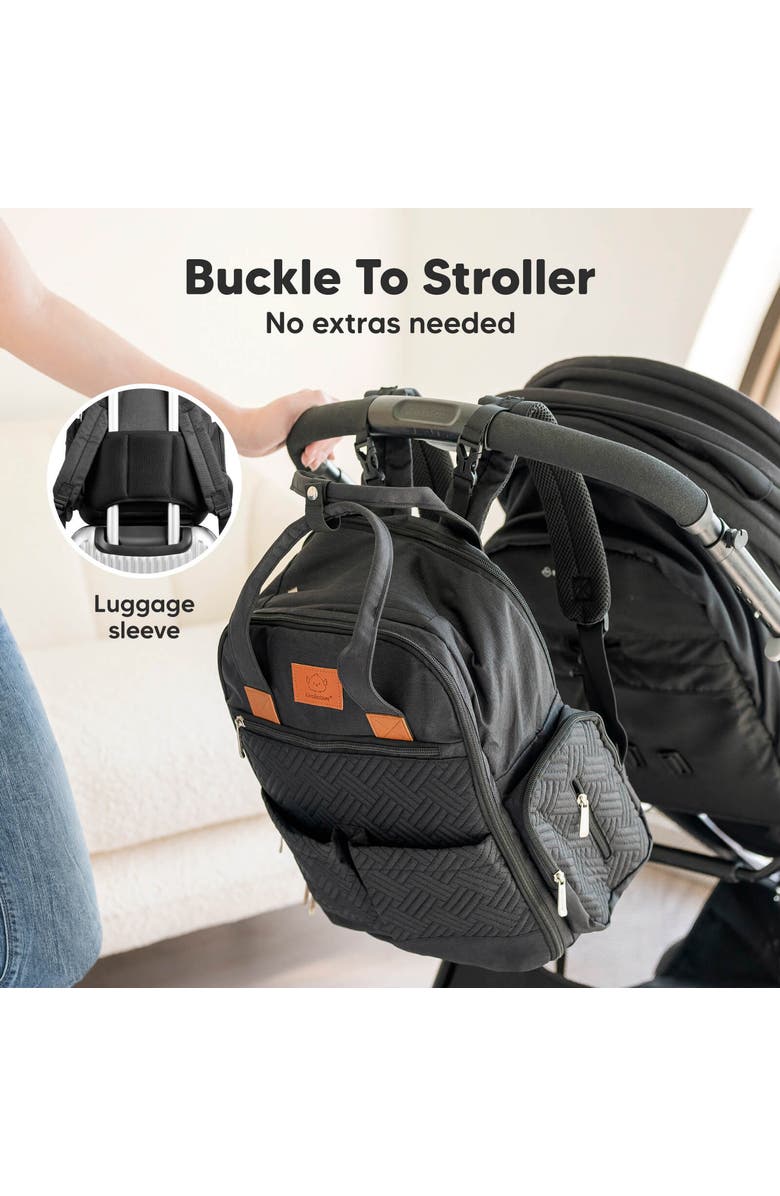 KeaBabies Bree Diaper Backpack, Alternate, color, Charcoal