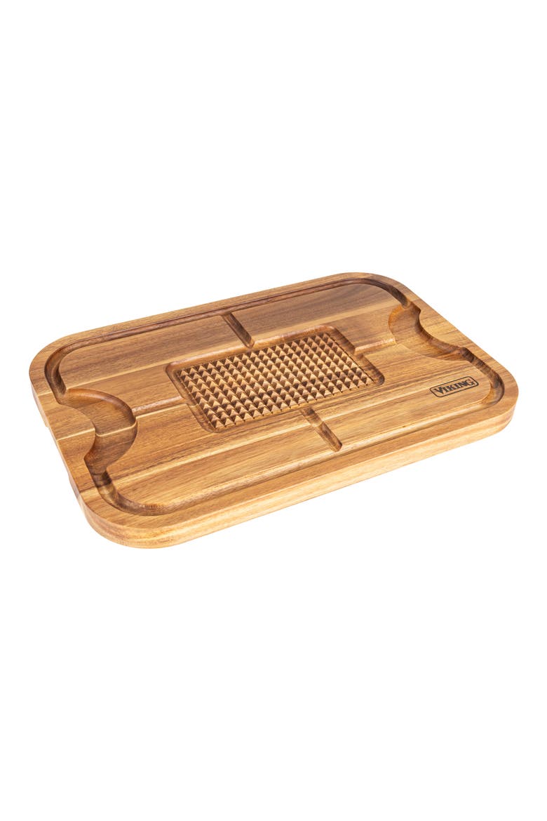 Acacia Carving Board With 3-Piece Carving Set, Alternate, color, NO COLOR